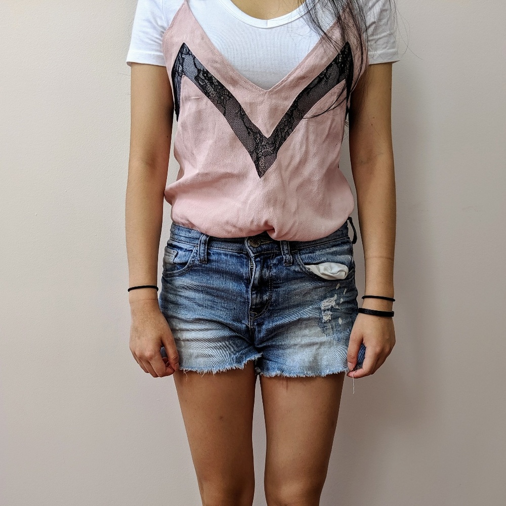 NWT Neiman Marcus Pink Lingerie Slip Top